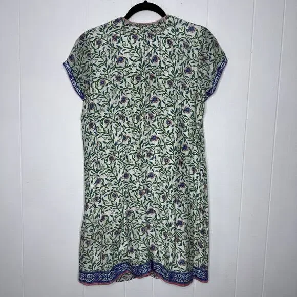 Bella Tu Women’s Delphine Cap Sleeve Dress Floral Beaded Detail Resort Size L - Picture 3 of 6